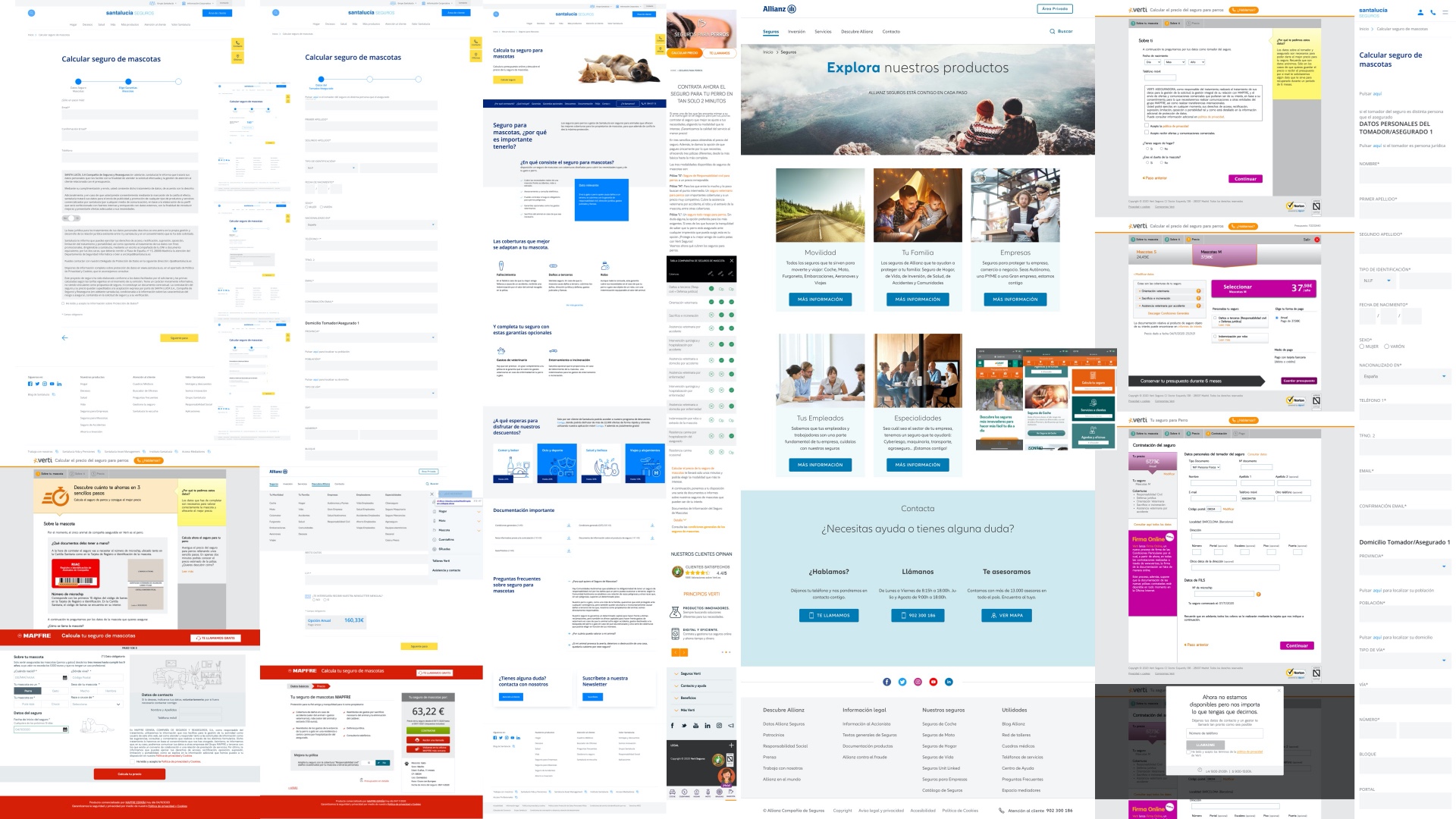 Competitor analysis, detailed flow and form analysis across insurance apps